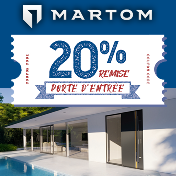 Réduction de 20% sur les portes hybrides Martom